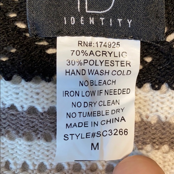 Crochet Striped Long Cardigan Medium - Picture 4 of 4